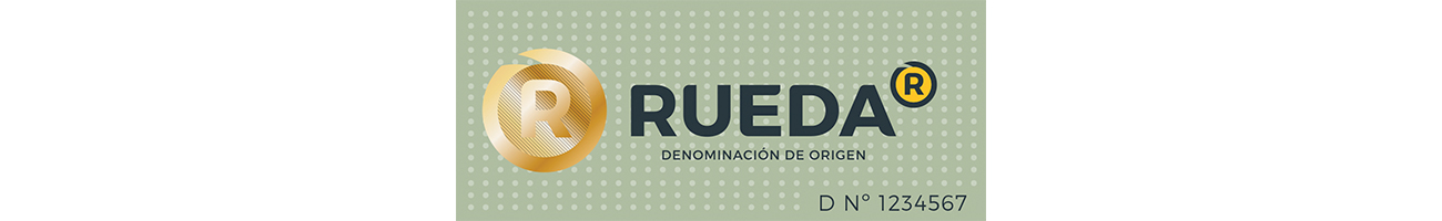 Rueda logo with pale green background