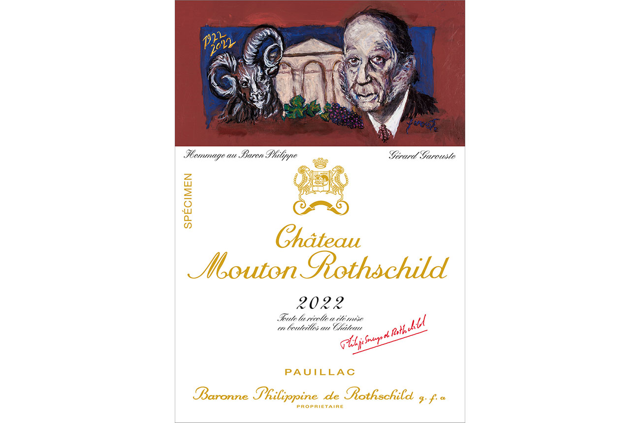Ch&acirc;teau Mouton Rothschild 2022 label