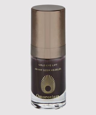 Omorovicza’s retinol Gold Eye Lift in black bottle with gold cap