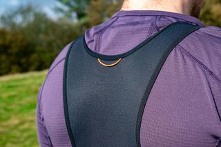 A rear facing hang loop on the POC Thermal Cargo bibtights