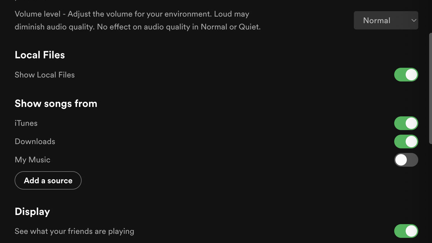 Spotify's local files feature