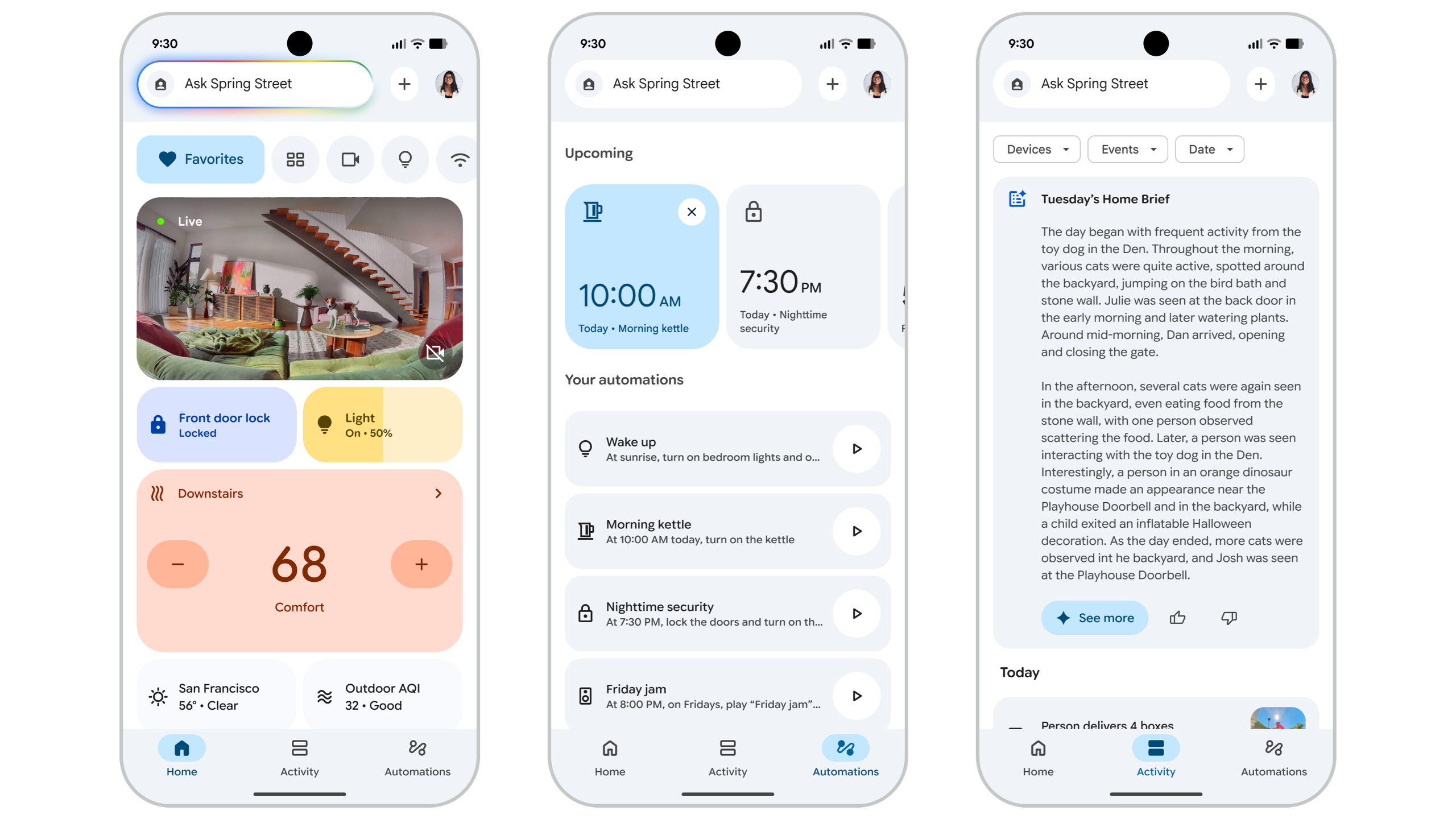 New Google Home app with Gemini built-in