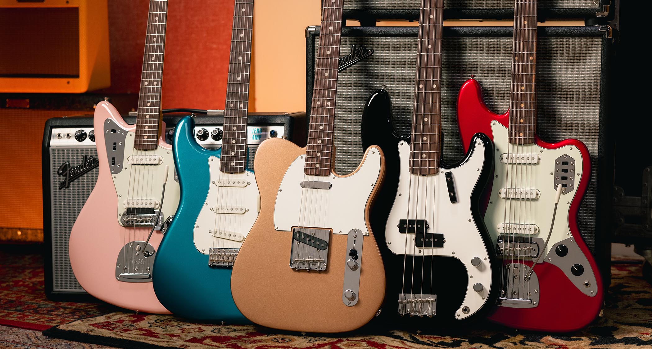 The Fender Vintera III series offers period correct specs and promises golden era tones &mdash; and here five from the range are lined up in formation.