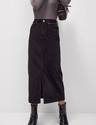 Corduroy Midi Skirt