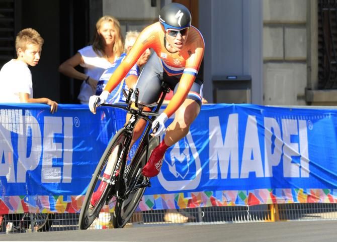Ellen Van Dijk (Netherlands) clocked the fastest times through the intermediate splits en route to a time trial world championship