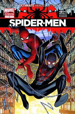 Spider-Men #1 second printing variant