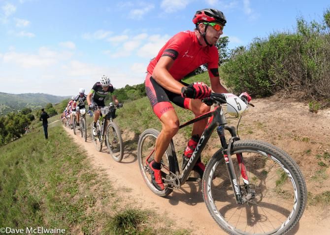 Todd Wells (Specialized) with a select group at the Sea Otter Classic