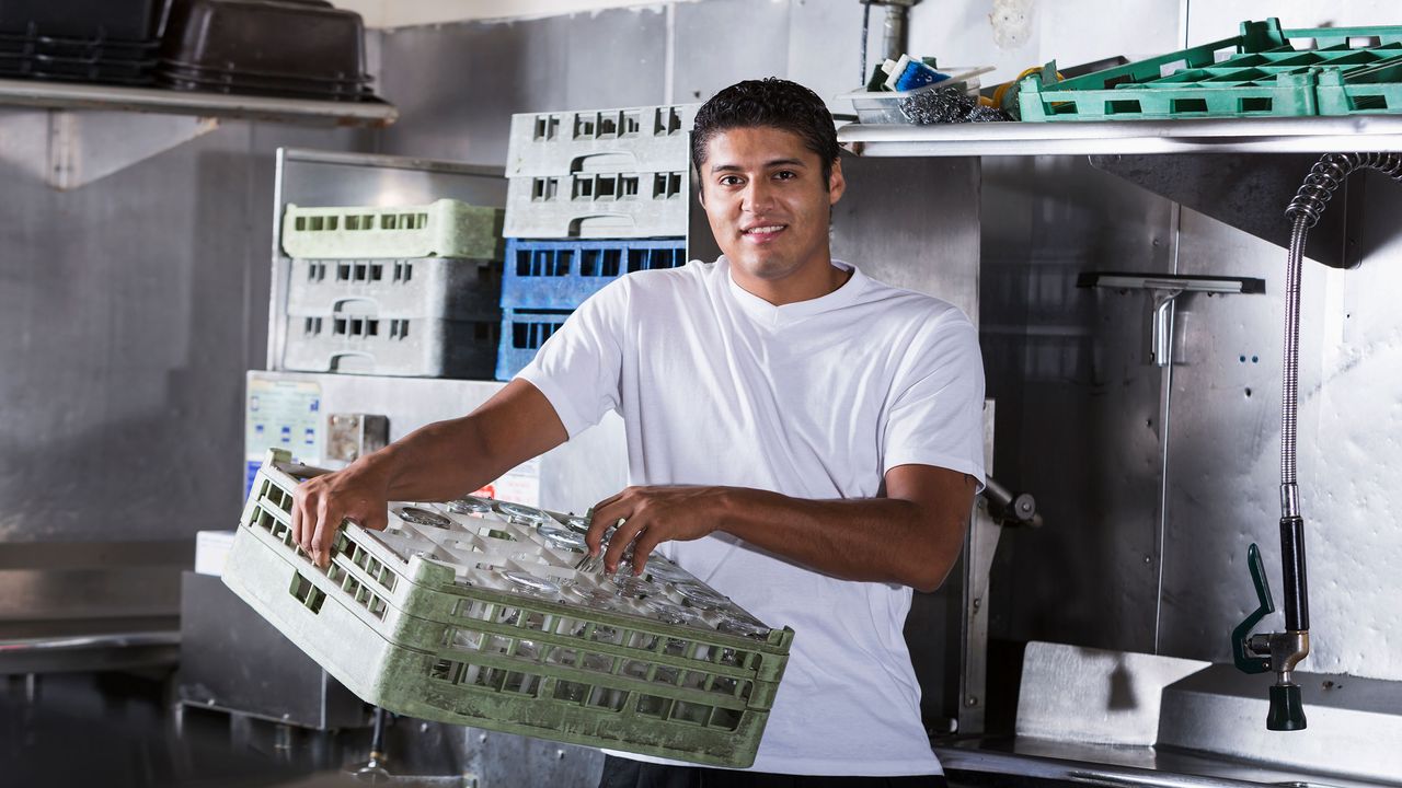 picture of restaurant dishwasher