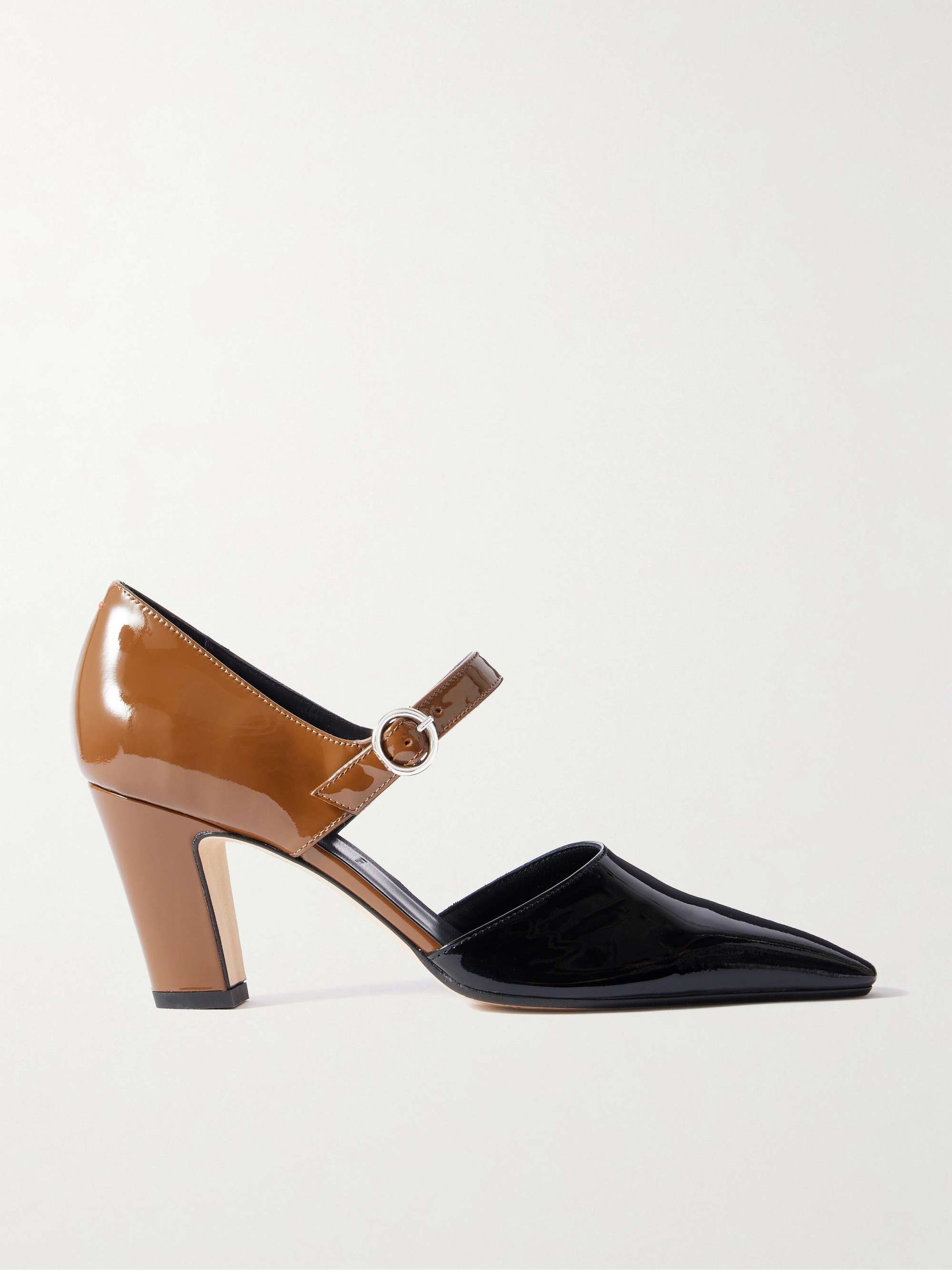 Isidora Two-Tone Patent-Leather Mary Jane Pumps