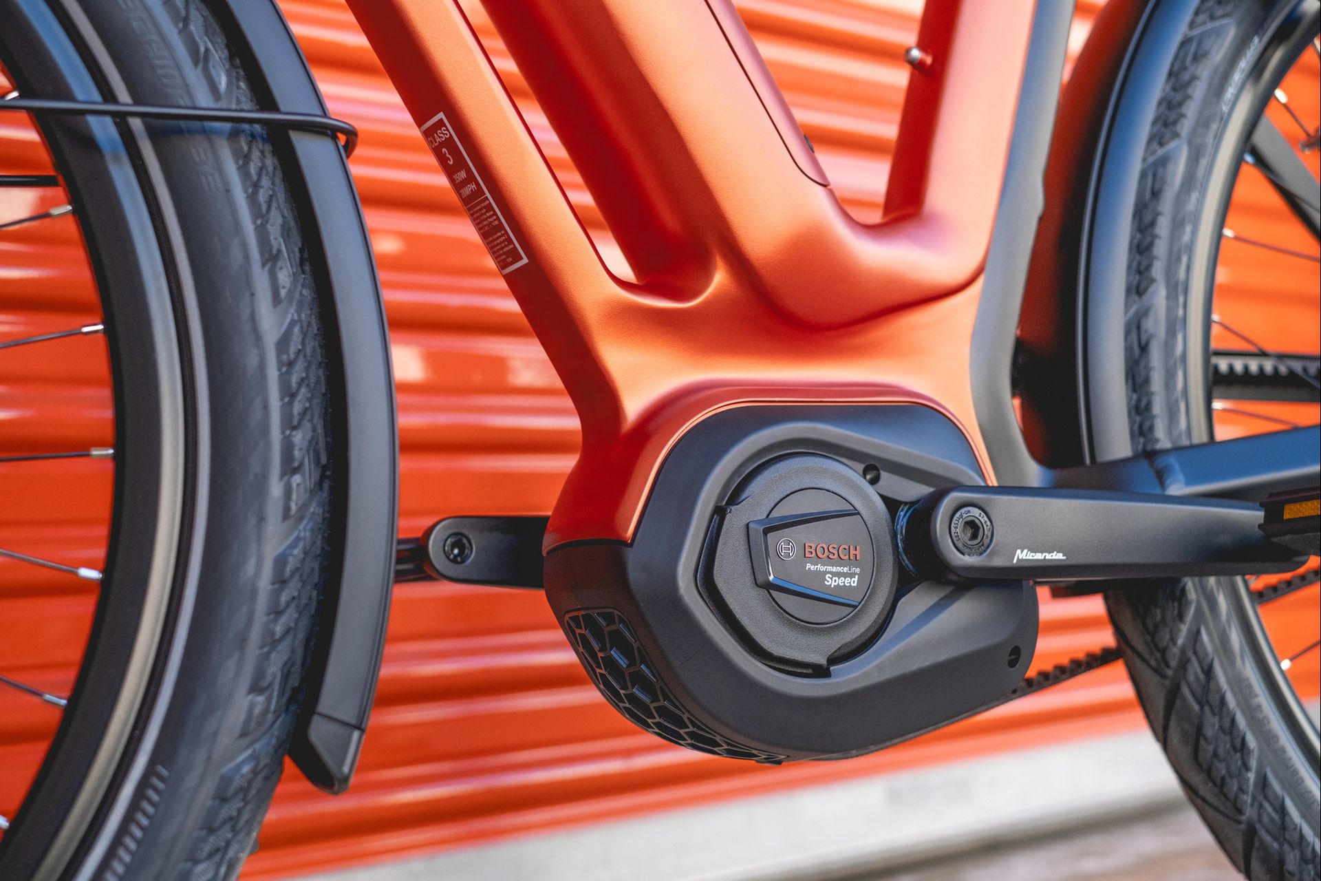 A picture of the Bosch drive on an Eclipse e-bike