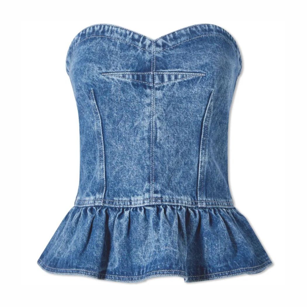 ISABEL MARANT ÉTOILE SOLIZINI DENIM BUSTIER