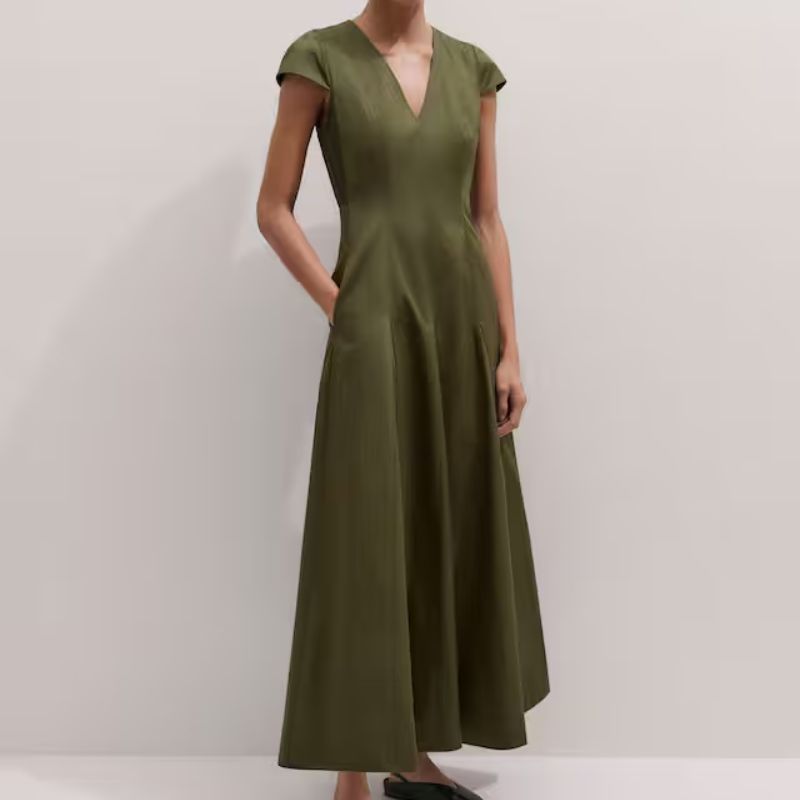 ME+EM, olive green maxi dress
