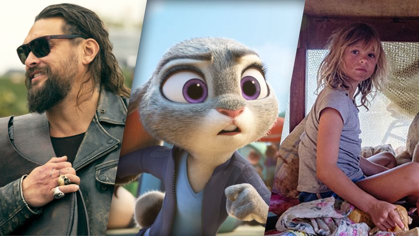 (From L to R) Jason Momoa as Jonny Hale in The Wrecking Crew; Judy Hopps (voiced by Ginnifer Goodwin) in Zootopia 2; Lexi Venter as Bobo in Don't Let's Go to the Dogs Tonight