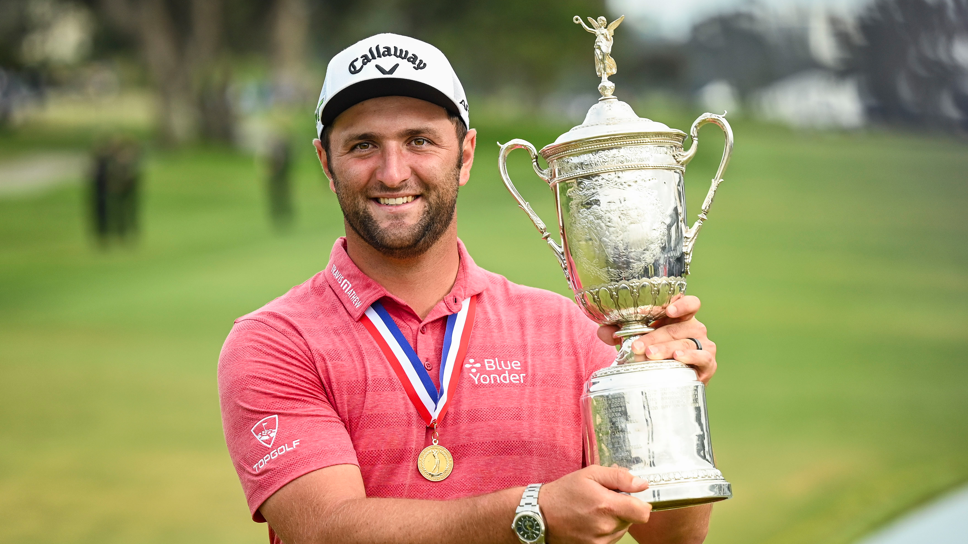 John Ram smiling after winning the 2021 US Open in Tory Pines