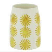 Habitat Doolin Off White Vase With Yellow Sun Print | £12 at Habitat
