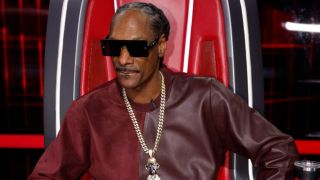 Snoop Dogg is shown on The Voice Season 26 live Semifinals on December 3, 2024.