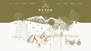 This glamping company’s homepage uses quirky illustration to great effect