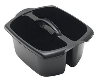 Addis 516932 Utility Cleaning Caddy With Twin Compartment and Handle, Black, 32 X 38.5 X 20 Cm