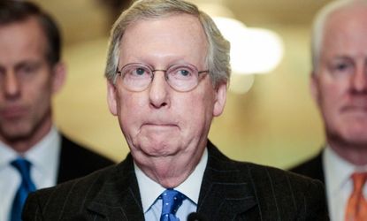 Senate Majority Leader Mitch McConnell caught red-handed.
