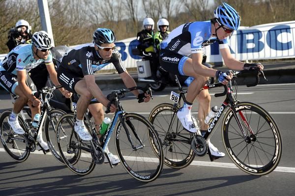 Vanmarcke takes a pull with Flecha and Boonen
