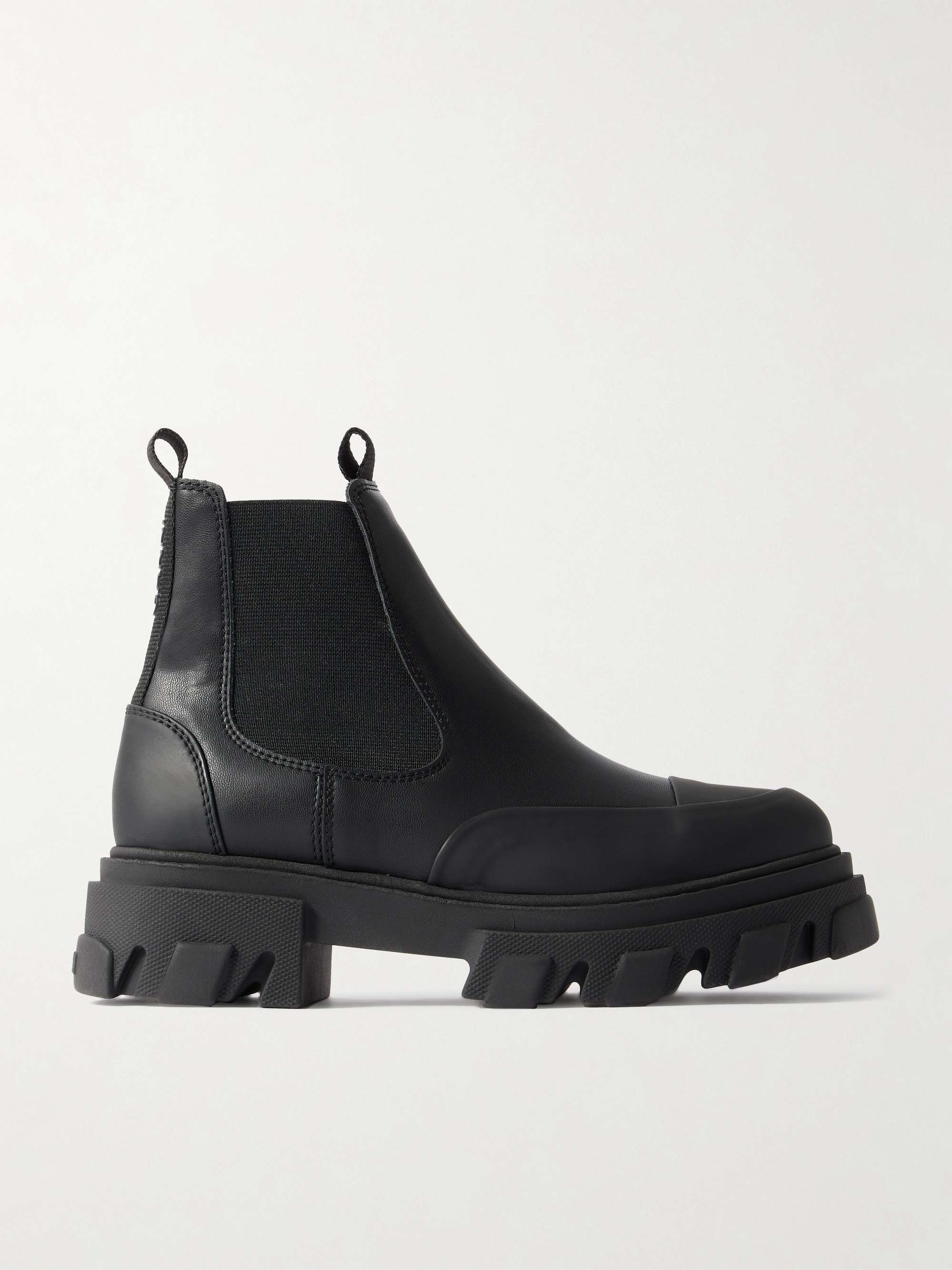 Paneled Recycled-Leather Chelsea Boots