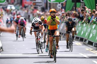 Chloe Hosking wins the Ovo Energy Women's Tour's third stage.