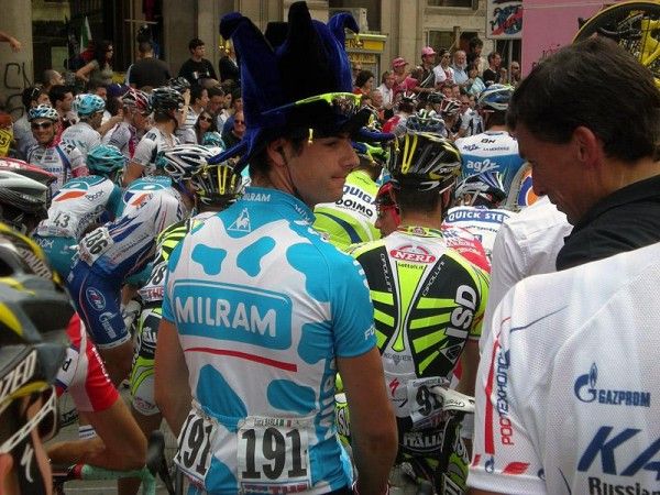 Luca Barla wasn't dressed like a clown but like a fan of football team Inter Milan who secured the Italian league title on Saturday.