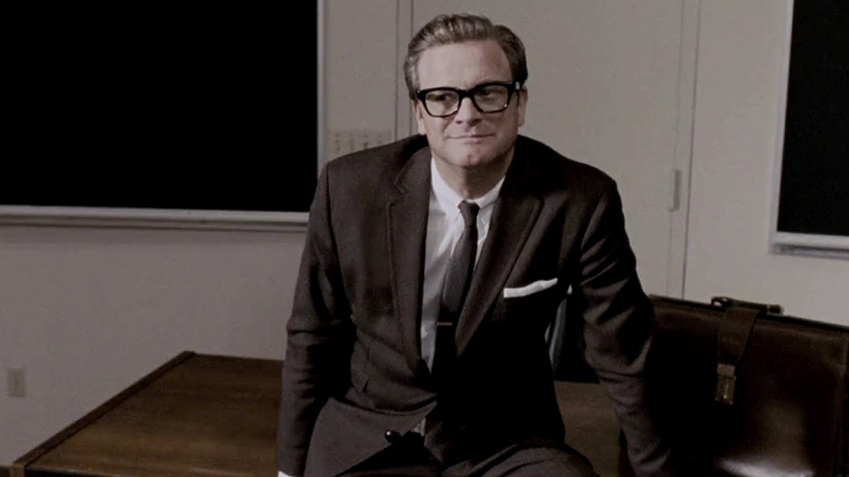 Colin Firth in a suit, a very expensive suit.