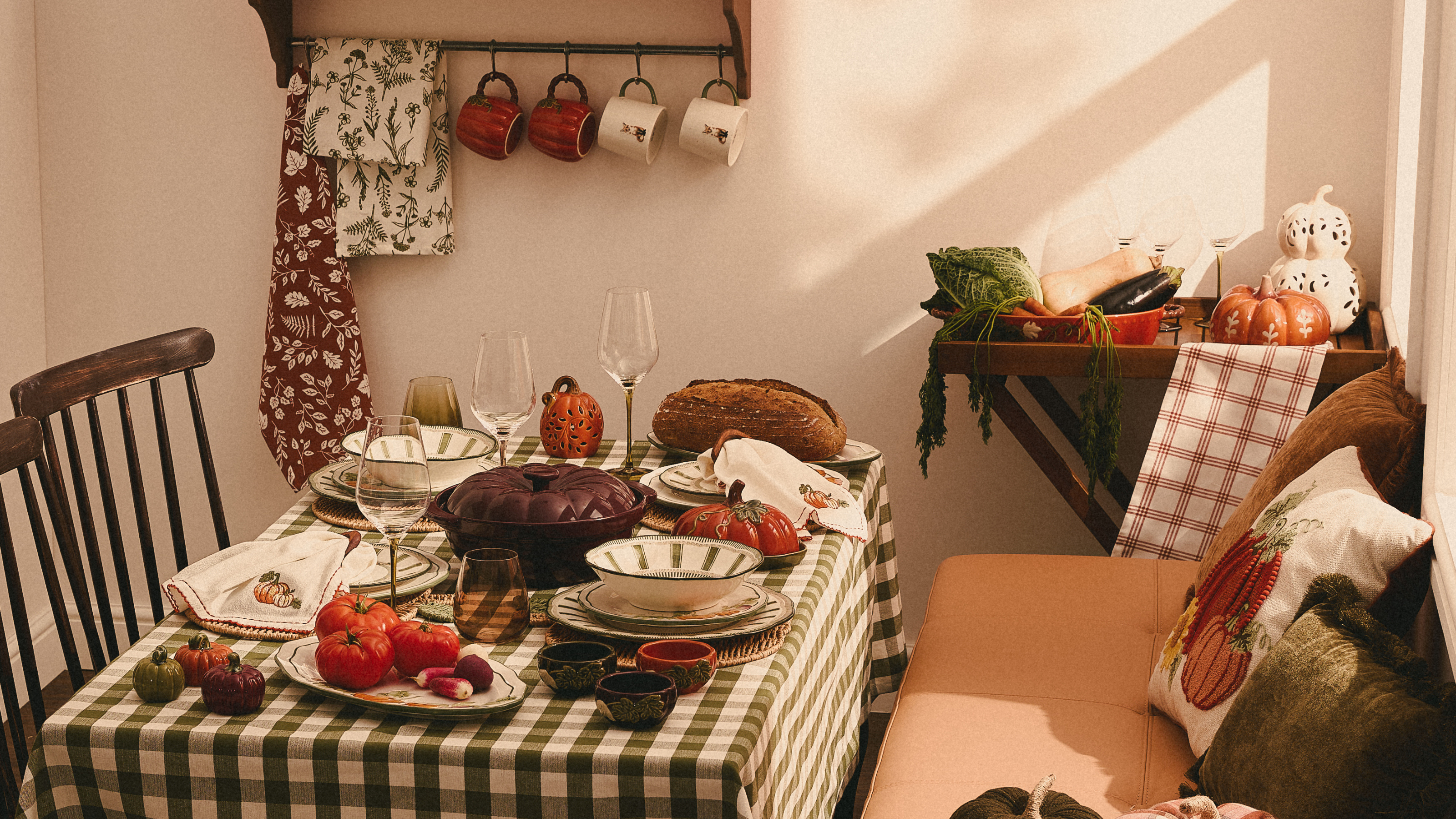 Primark autumnal decor in dining room