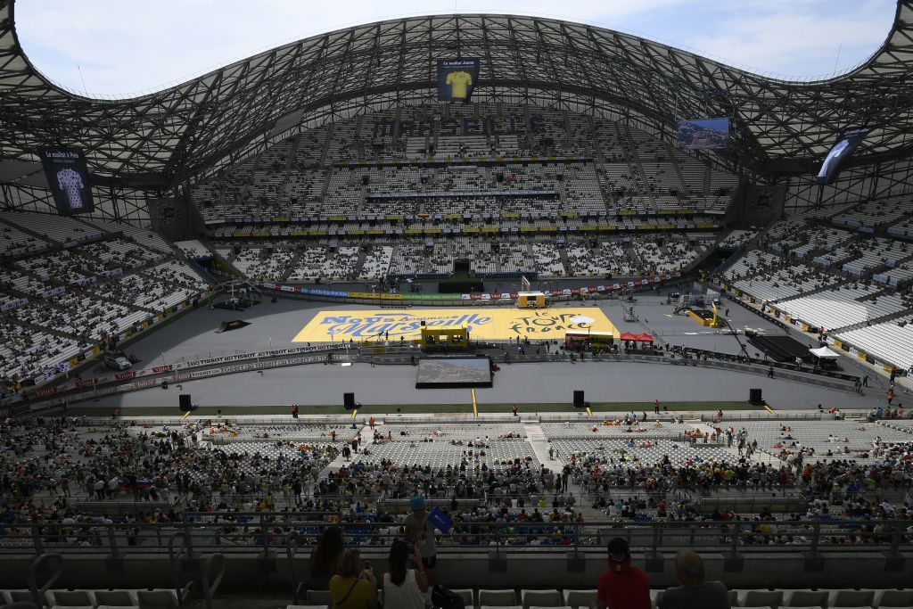The Stade Velodrome provided a unique venue for the final Tour de France time trial