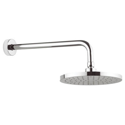 chrome fixed shower head