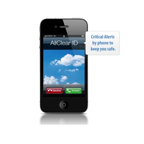 AllClear ID image: You receive alerts via phone in case of a potential misuse of your identity.