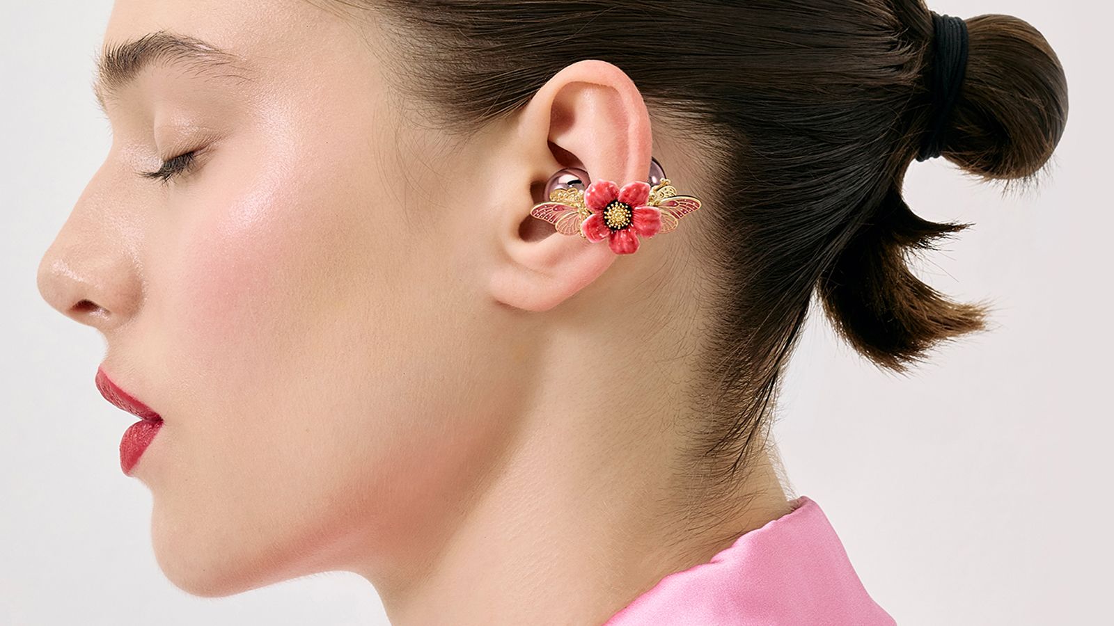 Chinese tech giant teams up with French jewellery brand Les Néréides to turn earbuds into fashion accessories