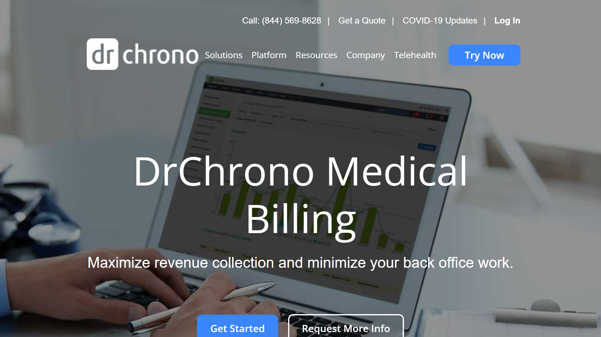 DrChrono Medical Billing website screenshot