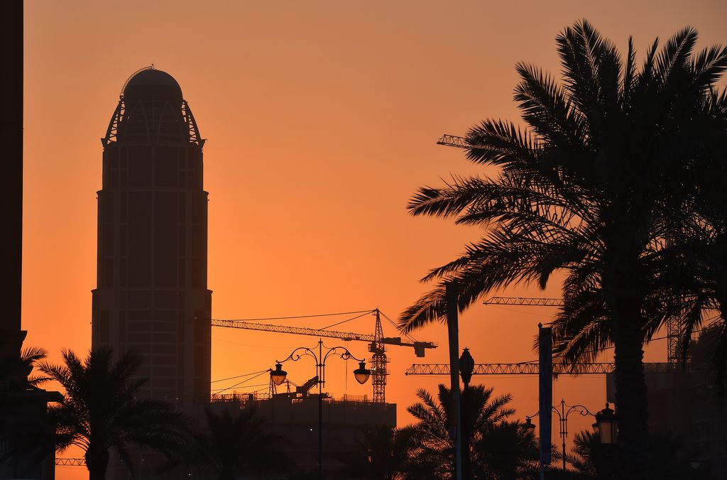 The sun sets on Doha after the women's TT