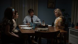Elizabeth Banks as Joy at a dinner table in Call Jane