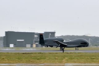 More than three dozen maintenance, support and operations personnel from the 69th Reconnaissance Group Detachment came with the RQ-4 Global Hawk from Anderson AB