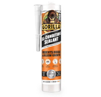 Gorilla  Waterproof Caulk & Seal 100% Silicone Sealant, White, 10oz Cartridge