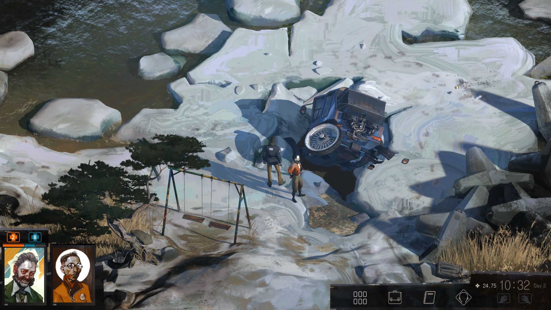 Disco Elysium car crash