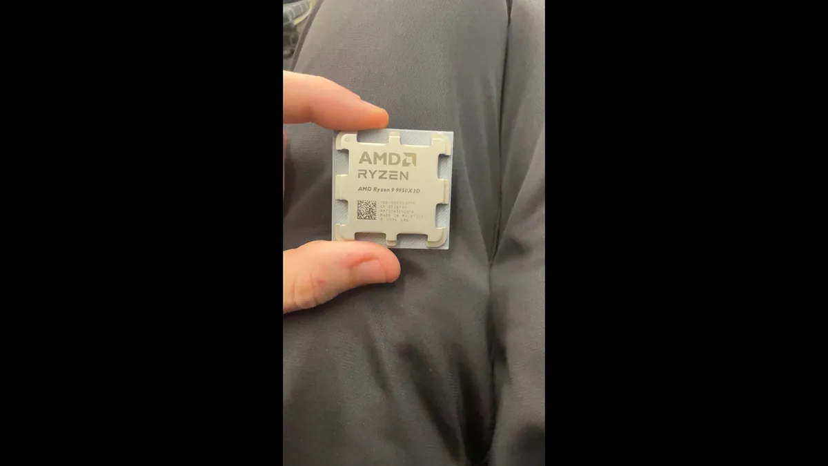 Amazon returns buyer gets scammed out of a Ryzen 9 9950X3D — 'CPU' came with just a 3D-printed base underneath a real heat spreader
