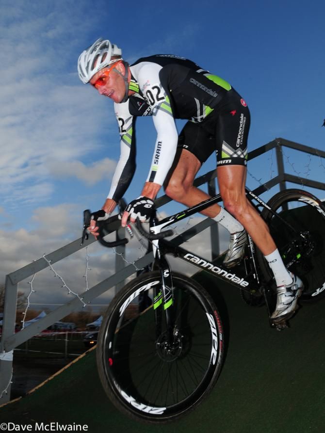 Ryan Trebon (Cannondale Cyclocrossworld.com) riding well despite having missed the two previous races due to illness