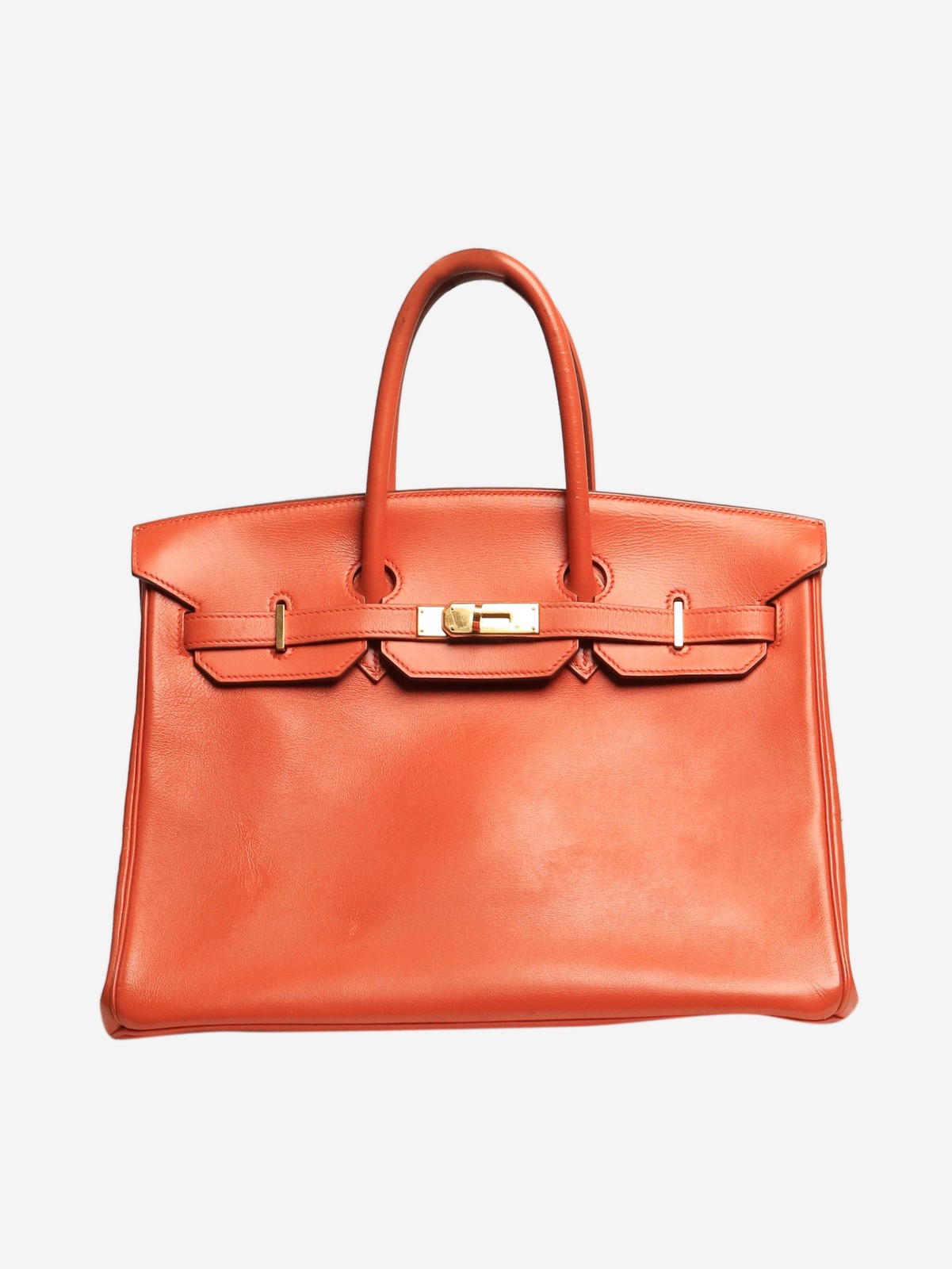 Hermes - Orange Vintage 1998 Birkin 35 Bag in Box Calf Leather