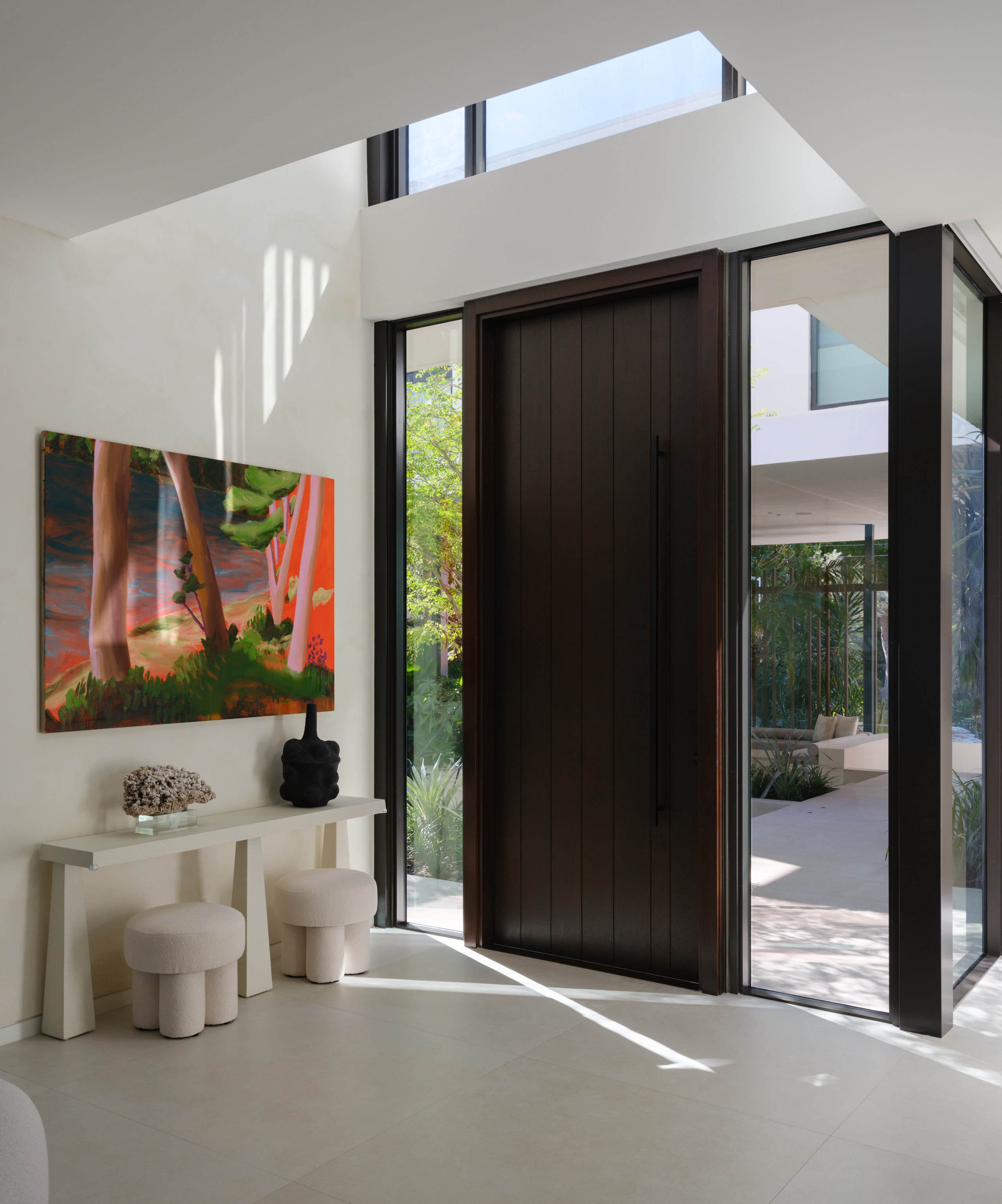 Looking back at the front door