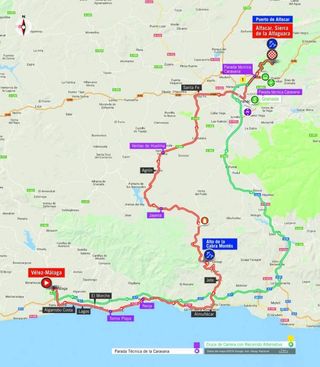 Map of the 2018 Vuelta a España stage 4