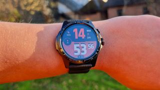 TicWatch Atlas being tested by our reviewer