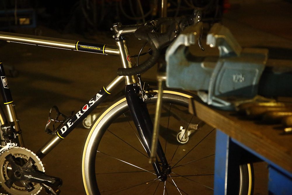 Another bike waiting in the De Rosa workshop