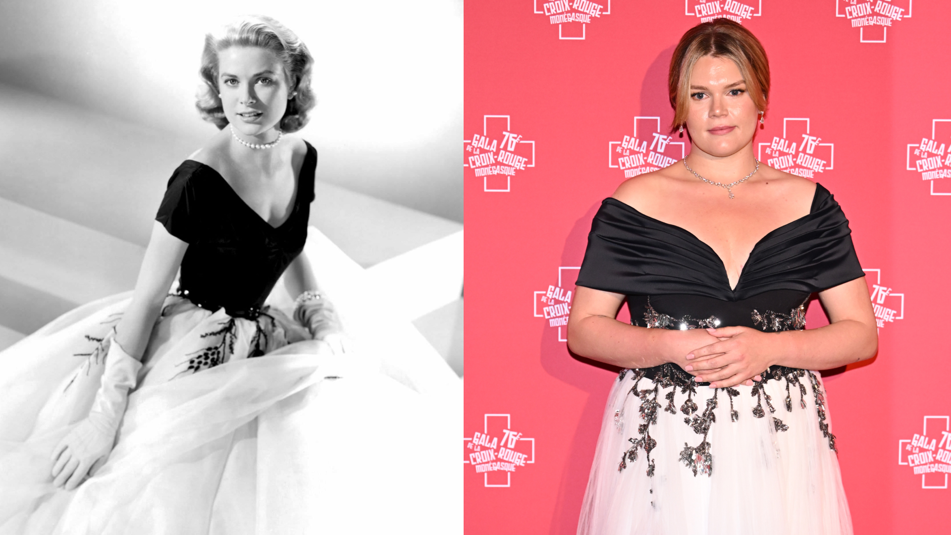 Grace Kelly's Granddaughter Gives the Star's Iconic '50s Gown a 2025 Update  at Monaco's Red Cross Gala | Marie Claire