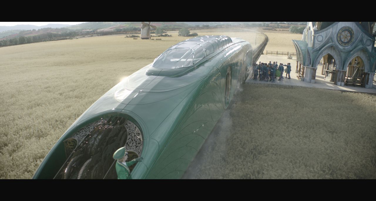Making the VFX of Wicked; a train station on a film set is turned into a fantasy world