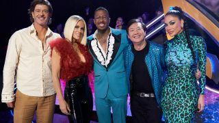 Jenny McCarthy, Nick Cannon, Ken Jeong, and Robin Thicke on The Masked Singer
