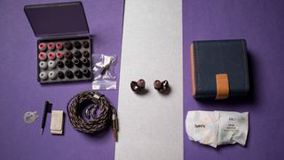 Fiio FA19 packaging with all the bundled accessories